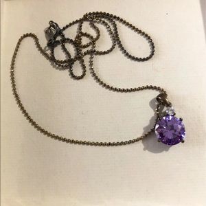 Purple pendent necklace